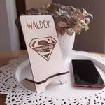 Podstawka pod telefon smartfon Super Chłopaka z imieniem Stojak na telefon dzień chłopaka w sklepie internetowym Pamario.pl 