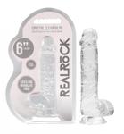 REALISTYCZNE DILDO REALROCK CRYSTAL CLEAR 15 CM w sklepie internetowym Love and desire