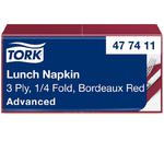 Tork - Bardzo miękkie serwetki lunchowe, advanced, 3-warstwowe - Bordowe w sklepie internetowym Higiena.NET