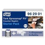 Tork Xpressnap® Fit - Zestaw startowy - Dozownik do serwetek na blat + 2 wkłady serwetek w sklepie internetowym Higiena.NET