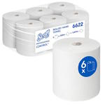 Kimberly-Clark Scott 6622 - Ręczniki papierowe w roli, 300 m, biały - 6 rolek w sklepie internetowym Higiena.NET