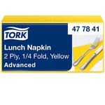 Tork - Serwetki lunchowe, advanced, 2-warstwowe - Żółte w sklepie internetowym Higiena.NET