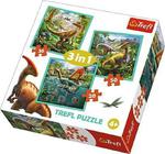 TREFL 3W1 NIEZWYKŁY ŚWIAT DINOZAURÓW PUZZLE 4+ w sklepie internetowym Malako.pl