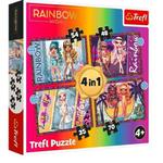 TREFL PUZZLE 4W1 MODNE LALECZKI LOL SURPRISE 4+ w sklepie internetowym Malako.pl