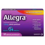 Allegra Tabletek powlekanych Lek przeciwalergiczny w sklepie internetowym Apteka Pod Gwiazdą