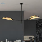 EMIBIG - nowoczesna, designerska lampa sufitowa LOTUS black/rattan w sklepie internetowym kolorywnetrz.pl