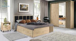 JARSTOL - nowoczesny zestaw mebli do sypialni CALI S2, (łóżko 140x200 cm, szafa XL, 2x szafka nocna) w sklepie internetowym kolorywnetrz.pl