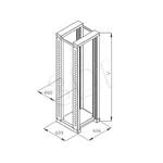 Rama rack Triton RSX-42-XD6 (42U podwójna 19" 600mm jasno-szary (RAL 7035)) w sklepie internetowym Esklep.SpiderNet.pl