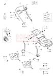Części korpusu - nóż, piasta noża, kosz na trawę, linka hamulca, linka gazu, przekładnia, pasek, oś, śruba, koło, uchwyt, dźwignia, podkładka - kosiarki spalinowej Oleo- Mac G 53 PBX COMFORT PLUS w sklepie internetowym Rokapil