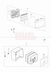 Filtr powietrza, tłumik, obudowa filtra - kosiarki spalinowej Oleo- Mac G 44 PK COMFORT (K600-AUTOCHOKE) - schemat w sklepie internetowym Rokapil