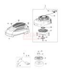 Rozrusznik, cewka, koło magnesowe, wentylator, zabieraki, pokrywa, koło linowe, zabieraki - kosiarki spalinowej Oleo- Mac G 44 TK COMFORT PLUS (K500)- schemat w sklepie internetowym Rokapil
