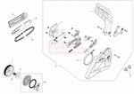 Hamulec, bęben sprzęgła, sprzęgło, zabezpieczenie, prowadnica, łańcuch, sprężyna, dźwignia hamulca- części- pilarki Oleo-Mac GSH 400 - schemat w sklepie internetowym Rokapil
