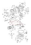 Silnik - głowica cylindra, uszczelka, tłok, wał korbowy, wałek rozrządu, korbowód, pierścienie TRAKTOR OGRODOWY OM98L/14K H OLEO-MAC - schemat części w sklepie internetowym Rokapil