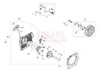 Rozrusznik, cewka zpałonowa, koło magnesowe sprężyna, koło nawojowe, zębatka napędowa, kołnierz, zabiraki, fajka świecy, uchwyt, śruba - części- pilarki Oleo-Mac GS 651- schemat w sklepie internetowym Rokapil