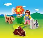 Dziewczynka ze zwierzętami domowymi PLAYMOBIL 123 6763 w sklepie internetowym DlaDzieciaczka.pl