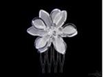 Grzebyk do koka z kwiatem i dżetami srebrny w sklepie internetowym Valentino Art
