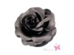 Gumka do włosów/ broszka róża czarna w sklepie internetowym Valentino Art