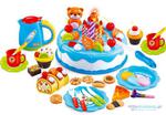 Tort urodzinowy do krojenia kuchnia 80 elementów niebieski w sklepie internetowym Miły Drobiazg