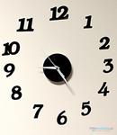 Zegar Ścienny naklejany czarny 12 godzin nowoczesny w sklepie internetowym Miły Drobiazg