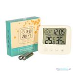 Higrometr zegar termometr pokojowy wilgotnościomierz LCD w sklepie internetowym Miły Drobiazg