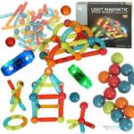 Klocki magnetyczne LED magnetic sticks duże patyczki świecące dla małych dzieci 52 elementy w sklepie internetowym Miły Drobiazg