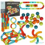 Klocki magnetyczne LED magnetic sticks duże patyczki świecące dla małych dzieci 76 elementów w sklepie internetowym Miły Drobiazg