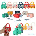Gra edukacyjna łamigłówka samochodziki klocki kłódki zabawka sensoryczna Montessori w sklepie internetowym Miły Drobiazg
