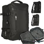 Plecak podróżny na laptopa bagaż podręczny 30 x 45 x 27 cm kabel USB wodoodporny czarny w sklepie internetowym Miły Drobiazg