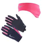 rękawiczki i opaska do biegania damskie NIKE RUN DRI-FIT HEADBAND/GLOVE SET / NRC03-067 w sklepie internetowym Fitnesstrening.pl