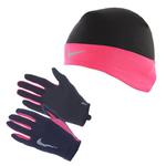 rękawiczki i czapka do biegania damskie NIKE RUN DRI-FIT BEANIE/GLOVE SET / NRC01-067 w sklepie internetowym Fitnesstrening.pl