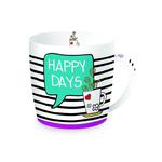 KUBEK PORCELANOWY Happy Days - W PUSZCE w sklepie internetowym Przestrzen.com.pl