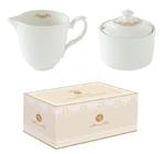 KOMPLET - PORCELANOWA CUKIERNICA I MLECZNIK - MAISON CHIC (1275 MADE) w sklepie internetowym Przestrzen.com.pl