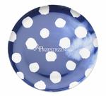 PORCELANOWY TALERZ PŁASKI NUOVA R2S - INDIGO 21 cm (1715 INDI) kropki w sklepie internetowym Przestrzen.com.pl