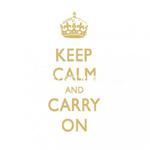 SERWETKI PAPIEROWE Keep Calm and Carry On GOLD - 25x25 cm w sklepie internetowym Przestrzen.com.pl