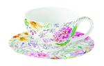 PORCELANOWA FILIŻANKA ze SPODECZKIEM do ESPRESSO Queen`s Garden - 100 ml w sklepie internetowym Przestrzen.com.pl