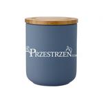 POJEMNIK CERAMICZNY NA ŻYWNOŚĆ z POKRYWKĄ Stak Soft Canister Ladelle 13 cm Dusky Blue niebieski w sklepie internetowym Przestrzen.com.pl