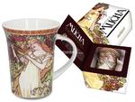 KUBEK PORCELANOWY CARMANI - ALFONS MUCHA - LATO - 4 PORY ROKU w sklepie internetowym Przestrzen.com.pl