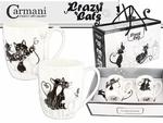 KUBKI PORCELANOWE Czarne Koty CRAZY CATS II - KPL. 2 SZT. w sklepie internetowym Przestrzen.com.pl