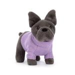 MASKOTKA JELLYCAT - BULDOG FRANCUSKI W SWETERKU - 28 cm w sklepie internetowym Przestrzen.com.pl