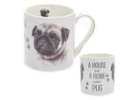 KUBEK PORCELANOWY Pies - Mops - Pug w sklepie internetowym Przestrzen.com.pl