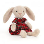 MASKOTKA JELLYCAT - KRÓLICZEK LOTTIE TARTAN w sukience - 27 cm w sklepie internetowym Przestrzen.com.pl