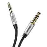 Baseus Kabel audio mini jack 3,5mm AUX Yiven 0,5m czarno-srebrny (CAM30-AS1) w sklepie internetowym Magboss-Economy.pl