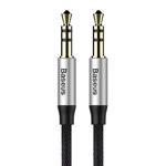 Baseus Kabel audio mini jack 3,5mm AUX Yiven 1,5m czarno-srebrny (CAM30-CS1) w sklepie internetowym Magboss-Economy.pl