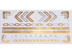 Gold Silver | Jewelry Flash Tattoo stickers W-080, 21x11cm w sklepie internetowym Aerograf-Fengda