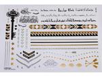 Gold Silver Black | Jewelry Flash Tattoo stickers W-089, 21x15cm w sklepie internetowym Aerograf-Fengda