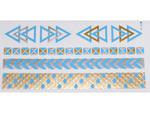 Gold Silver Blue | Jewelry Flash Tattoo stickers W-102C, 21x11cm w sklepie internetowym Aerograf-Fengda