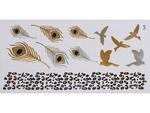 Gold Silver Black | Jewelry Flash Tattoo stickers W-107, 21x11cm w sklepie internetowym Aerograf-Fengda