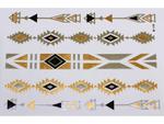 Gold Silver Black | Jewelry Flash Tattoo stickers W-119, 21x15cm w sklepie internetowym Aerograf-Fengda