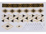 Gold Silver Black | Jewelry Flash Tattoo stickers W-123, 21x15cm w sklepie internetowym Aerograf-Fengda