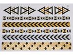 Gold Silver Black | Jewelry Flash Tattoo stickers W-166, 21x15cm w sklepie internetowym Aerograf-Fengda